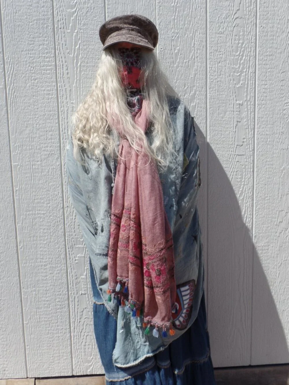 Embroidered Scarf Wrap Tassels Floral Paisleys